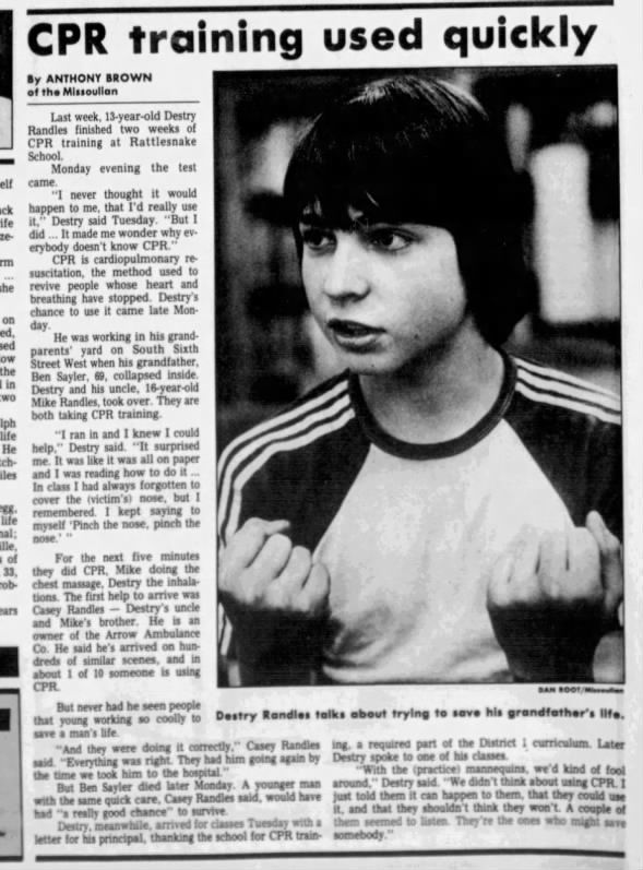 Clipping from The Missoulian